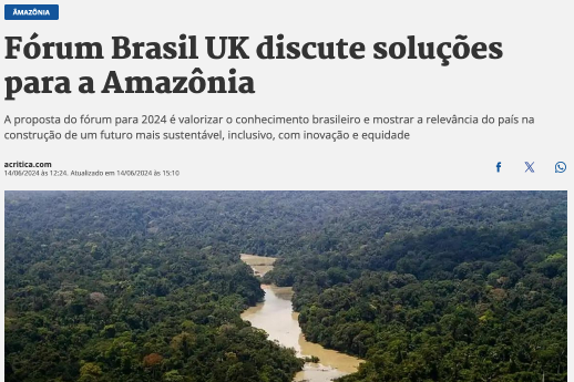 Fórum Brasil UK discute soluções para a Amazônia